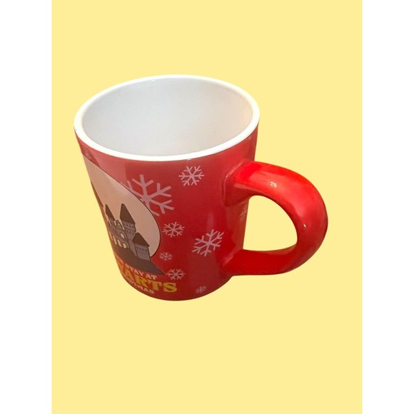 Harry Potter I’d Rather Stay At Hogwarts Christmas Coffee Mug Collectible Movie - Picture 4 of 7
